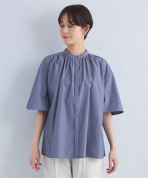 green label relaxing バックフレア― ギャザー ブラウス セール】バックフレア― ギャザー ブラウス(シャツ/ブラウス