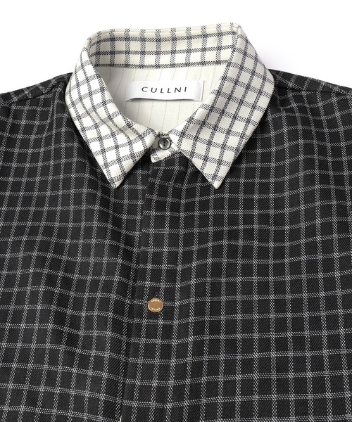 Check Asymmetrical Stripe Long Sleeve Shirt（シャツ/ブラウス