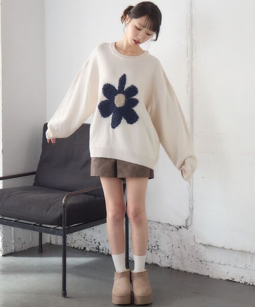 セール】ループ刺繍フラワーニット（ニット/セーター）｜RETRO