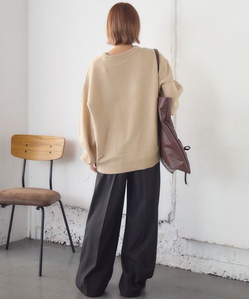 RETRO GIRL(レトロガール)の「ループ刺繍フラワーニット(ニット/セーター・レディース・ナチュラル/ベージュ/ダークブルー・FREE)」の19枚目の写真