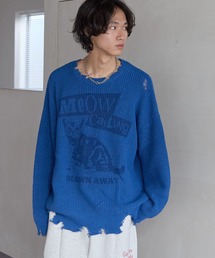 PBLIM（ページボーイリム）の「《UNISEX》ダメージキャットニット（ニット/セーター）」