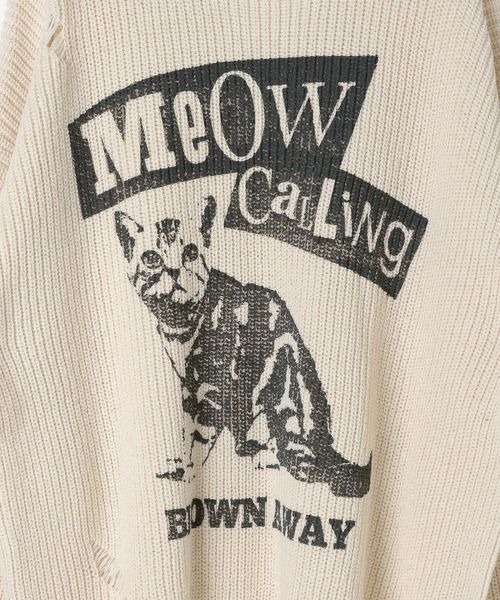 PBLIM（ページボーイリム）の「《UNISEX》ダメージキャットニット（ニット/セーター・レディース・グレー/オフホワイト/ブルー/ボルドー・FREE）」の19枚目の写真