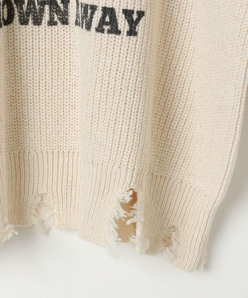 PBLIM（ページボーイリム）の「《UNISEX》ダメージキャットニット（ニット/セーター・レディース・グレー/オフホワイト/ブルー/ボルドー・FREE）」の17枚目の写真