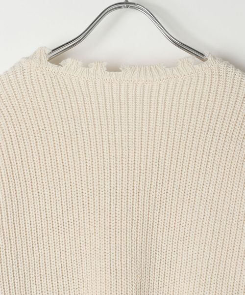 PBLIM（ページボーイリム）の「《UNISEX》ダメージキャットニット（ニット/セーター・レディース・グレー/オフホワイト/ブルー/ボルドー・FREE）」の15枚目の写真