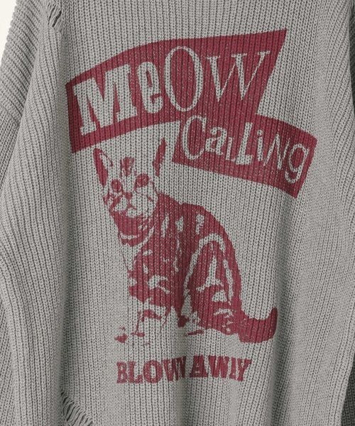 PBLIM（ページボーイリム）の「《UNISEX》ダメージキャットニット（ニット/セーター・レディース・グレー/オフホワイト/ブルー/ボルドー・FREE）」の13枚目の写真