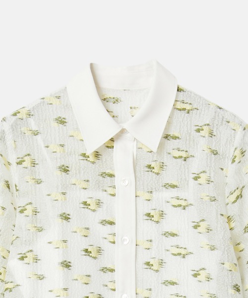 LE CIEL BLEU（ルシェルブルー）の「フラワージャカードドレス / Flower Jacquard Dress（ワンピース・レディース・オフホワイト/グレー/ブラック・36）」の6枚目の写真