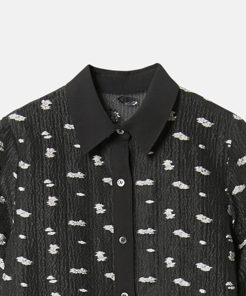 LE CIEL BLEU（ルシェルブルー）の「フラワージャカードドレス / Flower Jacquard Dress（ワンピース・レディース・オフホワイト/グレー/ブラック・36）」の14枚目の写真