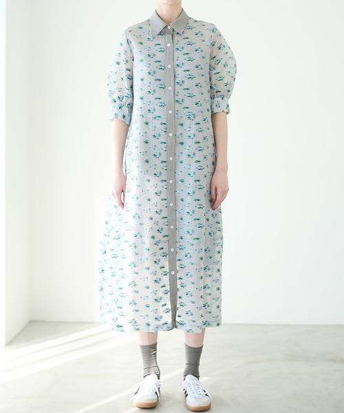 ルシェルブルー　ジャガードワンピース Zebra dress 36 LE CIEL BLEU（ルシェルブルー）の「【再入荷】ゼブラジャガード