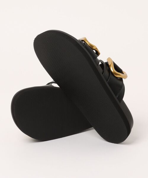 CHARLES & KEITH◆Gabine バックル レザー スライド◆送料込 Gabine ガビーヌ バックルレザースライド - ブラック | CHARLES