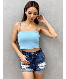 GYDA | chainストラップテレコビスチェ(キャミソール)