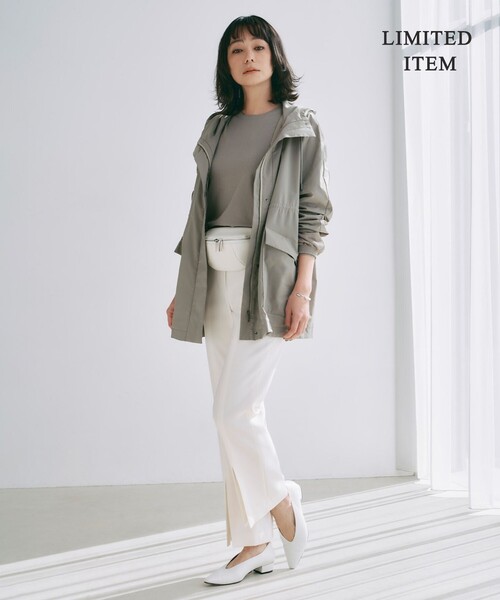 ICB(アイシービー)の「【WEB限定・洗える】キュプラハイパワーストレッチ セミフレアパンツ(その他パンツ・レディース・アイボリー系/ブラック系・42/44/46)」の17枚目の写真