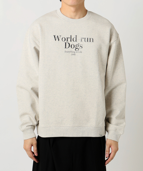 B.C STOCK（ベーセーストック）の「ドッグ柄 アソートクルーネックスウェット（スウェット・メンズ・グレー/チャコールグレー/ホワイト/アイボリー/ライトグレー・MEDIUM/LARGE）」の6枚目の写真