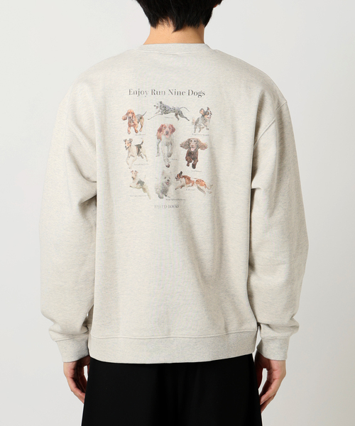 B.C STOCK（ベーセーストック）の「ドッグ柄 アソートクルーネックスウェット（スウェット・メンズ・グレー/チャコールグレー/ホワイト/アイボリー/ライトグレー・MEDIUM/LARGE）」の8枚目の写真