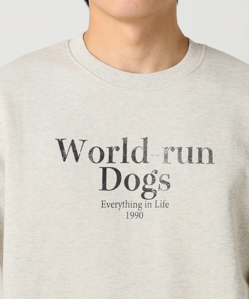 B.C STOCK（ベーセーストック）の「ドッグ柄 アソートクルーネックスウェット（スウェット・メンズ・グレー/チャコールグレー/ホワイト/アイボリー/ライトグレー・MEDIUM/LARGE）」の9枚目の写真