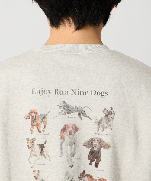 B.C STOCK（ベーセーストック）の「ドッグ柄 アソートクルーネックスウェット（スウェット・メンズ・グレー/チャコールグレー/ホワイト/アイボリー/ライトグレー・MEDIUM/LARGE）」の10枚目の写真