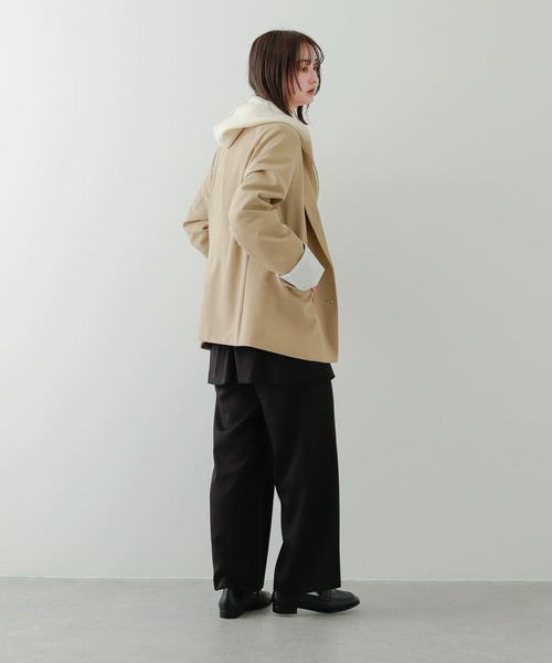 SENSE OF PLACE by URBAN RESEARCH（センスオブプレイスバイアーバンリサーチ）の「コクーンフォルムZIPパーカー（パーカー・レディース・ブラック/アイボリー/ネイビー・ONE）」の13枚目の写真