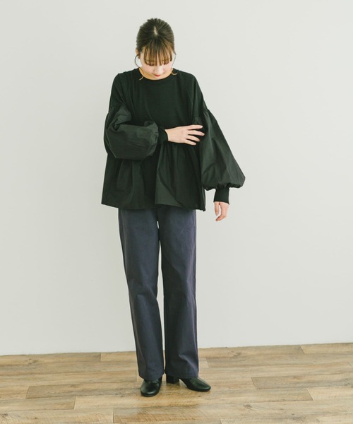 ITEMS URBANRESEARCH（アイテムズ アーバンリサーチ）の「ベーシックコットンパンツ（その他パンツ・レディース・ネイビー/ベージュ/カーキ・FREE）」の15枚目の写真