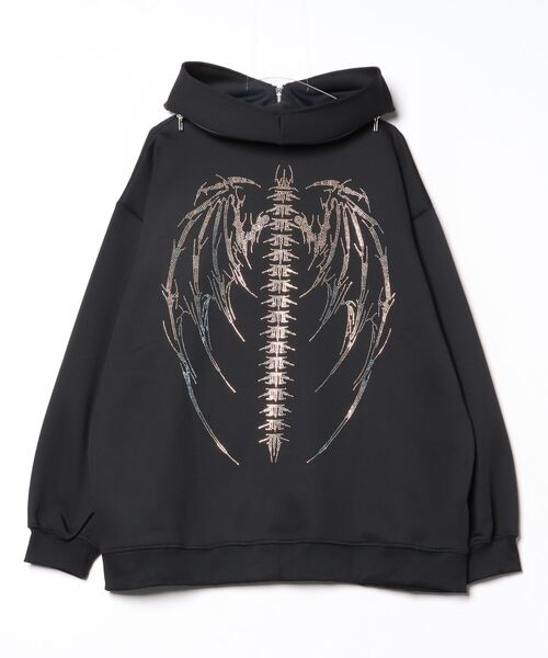 SILVER BULLET（シルバーバレット）の「『PSYCHO NATION/サイコネーション』ラインストーンボリュームネックブルゾン（ブルゾン・レディース・ブラック・L/M）」の4枚目の写真