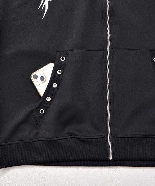SILVER BULLET（シルバーバレット）の「『PSYCHO NATION/サイコネーション』ラインストーンボリュームネックブルゾン（ブルゾン・レディース・ブラック・L/M）」の8枚目の写真