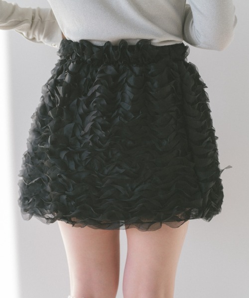 ECREL（エクレール）の「フリルバルーンミニスカート（スカート・レディース・ブラック/アイボリー・FREE）」の18枚目の写真