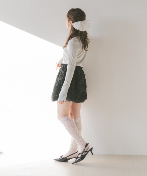 ECREL（エクレール）の「フリルバルーンミニスカート（スカート・レディース・ブラック/アイボリー・FREE）」の20枚目の写真