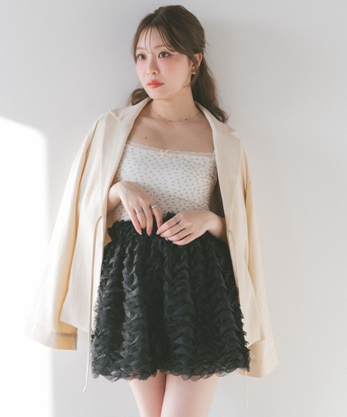 ECREL（エクレール）の「フリルバルーンミニスカート（スカート・レディース・ブラック/アイボリー・FREE）」の22枚目の写真
