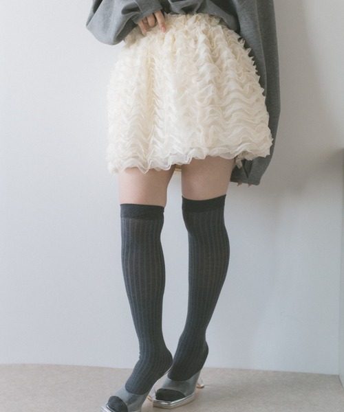 ECREL（エクレール）の「フリルバルーンミニスカート（スカート・レディース・ブラック/アイボリー・FREE）」の8枚目の写真