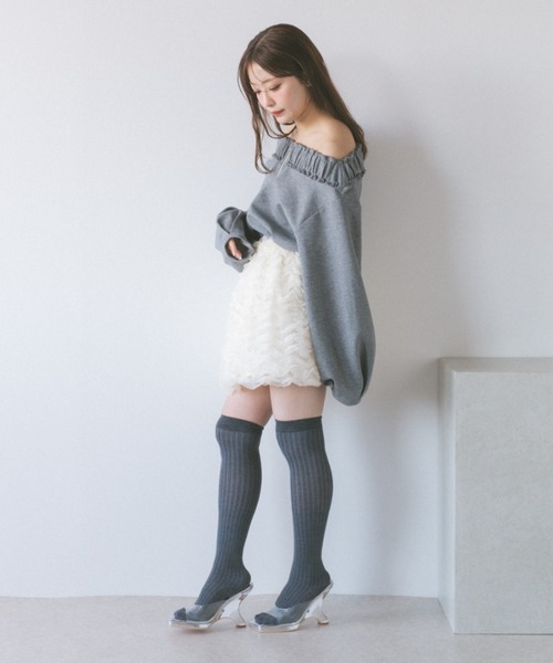 ECREL（エクレール）の「フリルバルーンミニスカート（スカート・レディース・ブラック/アイボリー・FREE）」の13枚目の写真