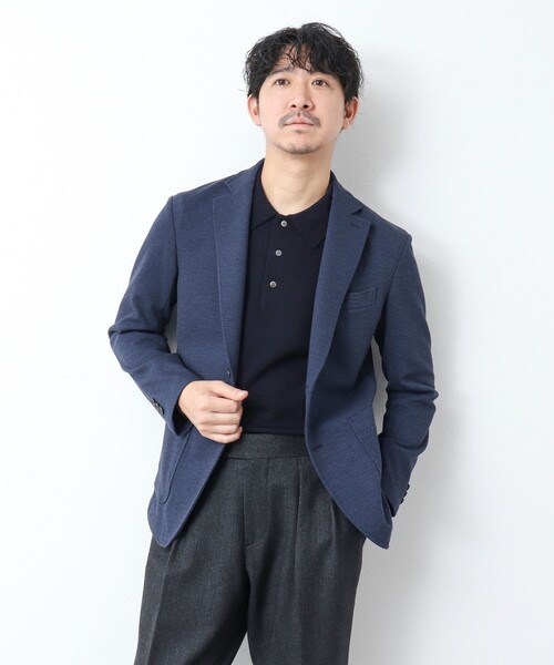 NOLLEY’S(ノーリーズ)の「NSN ハイゲージ成型 ポロニット 25SS(ニット/セーター・メンズ・ネイビー/ベージュ/チャコールグレー・M/L)」の17枚目の写真