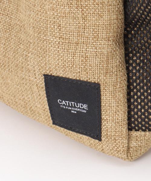 ikka(イッカ)の「ポリジュート2WAY巾着バッグ(ショルダーバッグ・レディース・ブラック/ベージュ・FREE)」の10枚目の写真