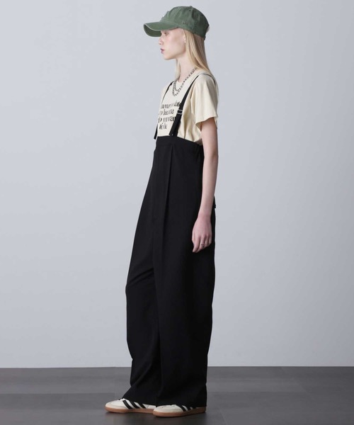 ROSE BUD（ローズバッド）の「タックデザインコンビネゾン（つなぎ/オールインワン・レディース・ブラック/ブラウン・ONE SIZE）」の3枚目の写真