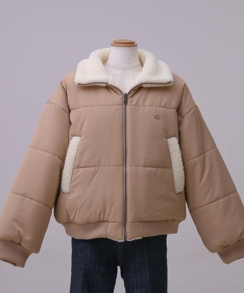 merrylatte(メリーラテ)の「リバーシブルボアダウンライクジャケット(ダウンジャケット/コート・レディース・ベージュ・FREE)」の14枚目の写真