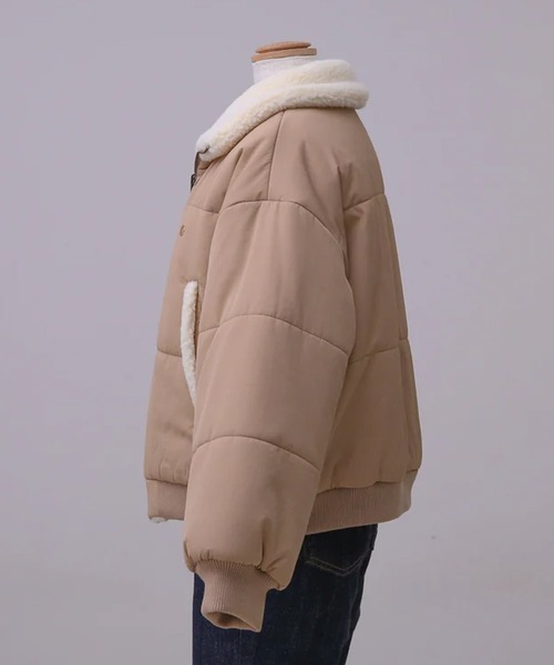 merrylatte(メリーラテ)の「リバーシブルボアダウンライクジャケット(ダウンジャケット/コート・レディース・ベージュ・FREE)」の15枚目の写真