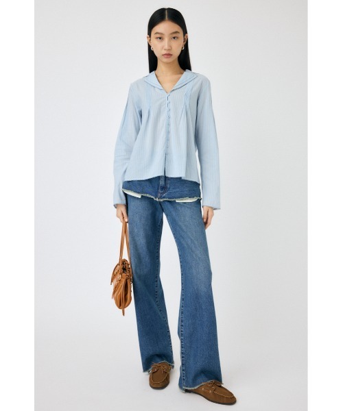 MOUSSY（マウジー）の「COTTON PINTUCK ブラウス（シャツ/ブラウス・レディース・オフホワイト/ブルー系その他/ブラック・FREE）」の6枚目の写真