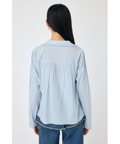 MOUSSY（マウジー）の「COTTON PINTUCK ブラウス（シャツ/ブラウス・レディース・オフホワイト/ブルー系その他/ブラック・FREE）」の12枚目の写真