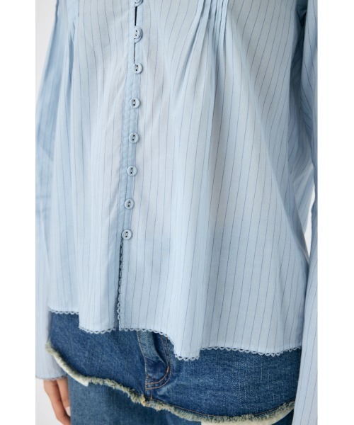 MOUSSY（マウジー）の「COTTON PINTUCK ブラウス（シャツ/ブラウス・レディース・オフホワイト/ブルー系その他/ブラック・FREE）」の17枚目の写真