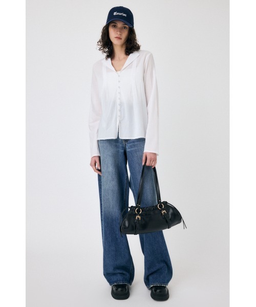 MOUSSY（マウジー）の「COTTON PINTUCK ブラウス（シャツ/ブラウス・レディース・オフホワイト/ブルー系その他/ブラック・FREE）」の22枚目の写真