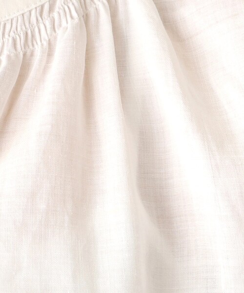 COUP DE CHANCE（クードシャンス）の「【ラミー100％／洗える】ギャザーブラウス（シャツ/ブラウス・レディース・ホワイト/ピンク系/ブラック/ブルーグリーン/ナチュラル・34/36/38/40）」の10枚目の写真