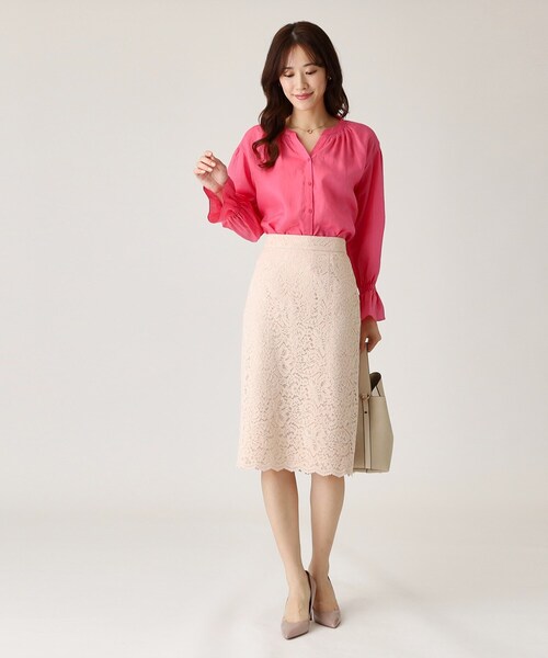 COUP DE CHANCE（クードシャンス）の「【ラミー100％／洗える】ギャザーブラウス（シャツ/ブラウス・レディース・ホワイト/ピンク系/ブラック/ブルーグリーン/ナチュラル・34/36/38/40）」の17枚目の写真