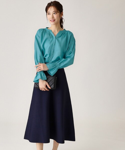 COUP DE CHANCE（クードシャンス）の「【ラミー100％／洗える】ギャザーブラウス（シャツ/ブラウス・レディース・ホワイト/ピンク系/ブラック/ブルーグリーン/ナチュラル・34/36/38/40）」の19枚目の写真