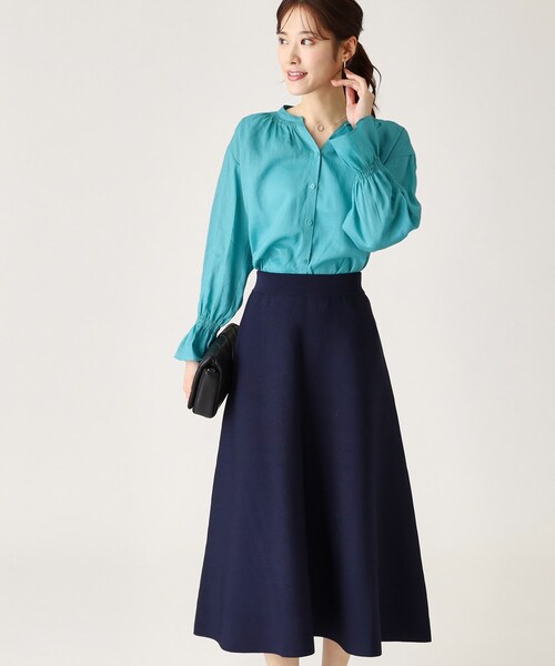 COUP DE CHANCE（クードシャンス）の「【ラミー100％／洗える】ギャザーブラウス（シャツ/ブラウス・レディース・ホワイト/ピンク系/ブラック/ブルーグリーン/ナチュラル・34/36/38/40）」の20枚目の写真