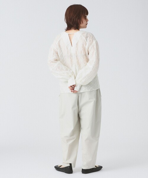 Ray BEAMS（レイビームス）の「RBS / サイドリボン コクーンパンツ（その他パンツ・レディース・アイボリー/ブラック・1/0）」の7枚目の写真