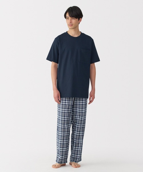 セール】紳士 二重ガーゼ 半袖ルームウェアセット（ルームウェア