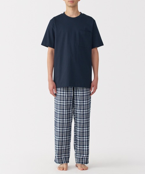 セール】紳士 二重ガーゼ 半袖ルームウェアセット（ルームウェア