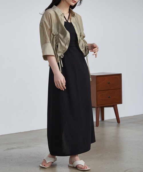 solleim(ソルレム)の「シアードロストショート丈シャツ(シャツ/ブラウス・レディース・グレー/オフホワイト/ブルー/ベージュ・M/L)」の20枚目の写真