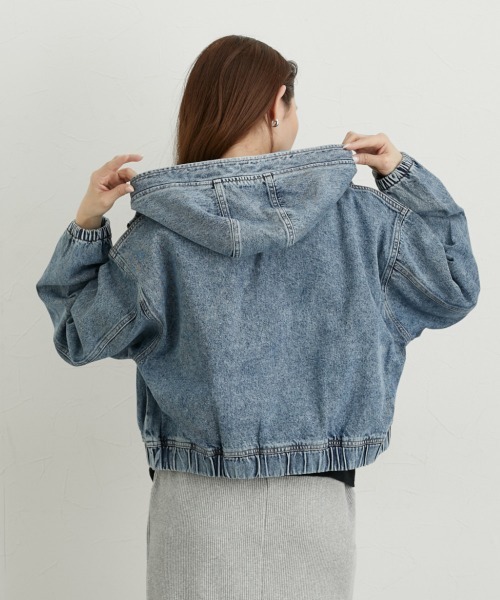 nissen(ニッセン)の「デニムブルゾン(デニムジャケット・レディース・ブルー/ブラック・L/M)」の17枚目の写真