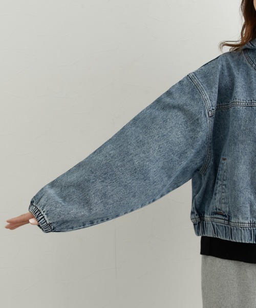 nissen(ニッセン)の「デニムブルゾン(デニムジャケット・レディース・ブルー/ブラック・L/M)」の19枚目の写真