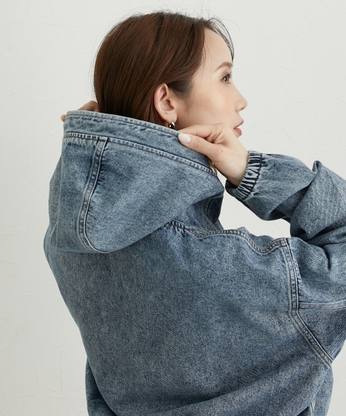 nissen(ニッセン)の「デニムブルゾン(デニムジャケット・レディース・ブルー/ブラック・L/M)」の22枚目の写真
