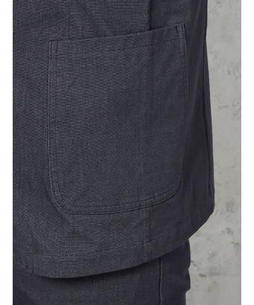 HARUYAMA(ハルヤマ)の「【EDWINデニスラ】シャンブレーニットジャケット【セットアップ商品有】(テーラードジャケット・メンズ・ライトグレー/ネイビー・LL/M)」の6枚目の写真