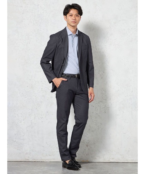 HARUYAMA(ハルヤマ)の「【EDWINデニスラ】シャンブレーニットジャケット【セットアップ商品有】(テーラードジャケット・メンズ・ライトグレー/ネイビー・LL/M)」の11枚目の写真